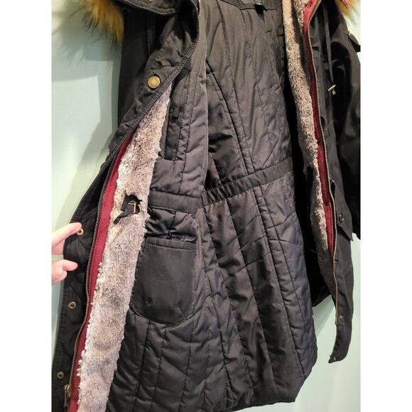 1 Madison Expedition Heritage Collection Black Hooded Parka Winter Coat Sz S - Picture 5 of 9
